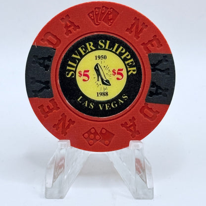 Silver Slipper Las Vegas Nevada 1992 'Borland' Series 1 $5 Imitation Chip N5933