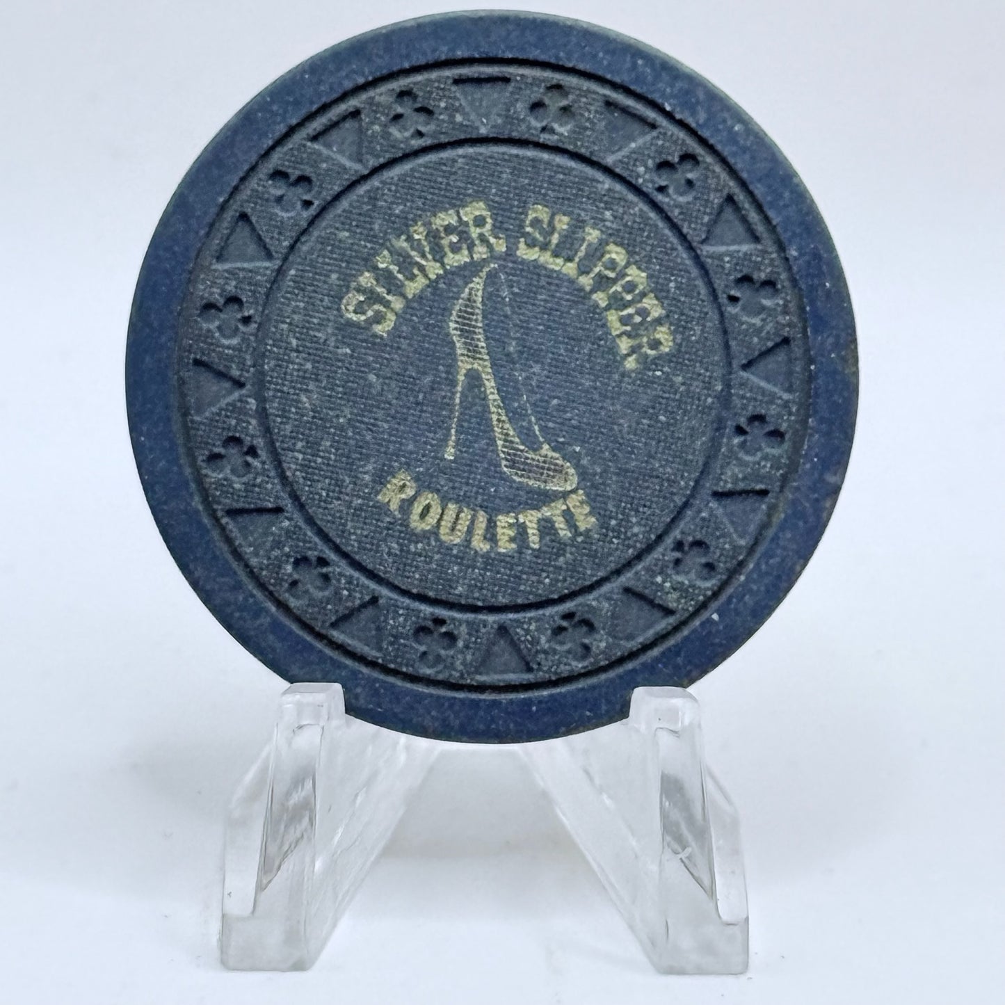 Silver Slipper Las Vegas Nevada 1980s Series 2 Roulette Casino Chip V1532