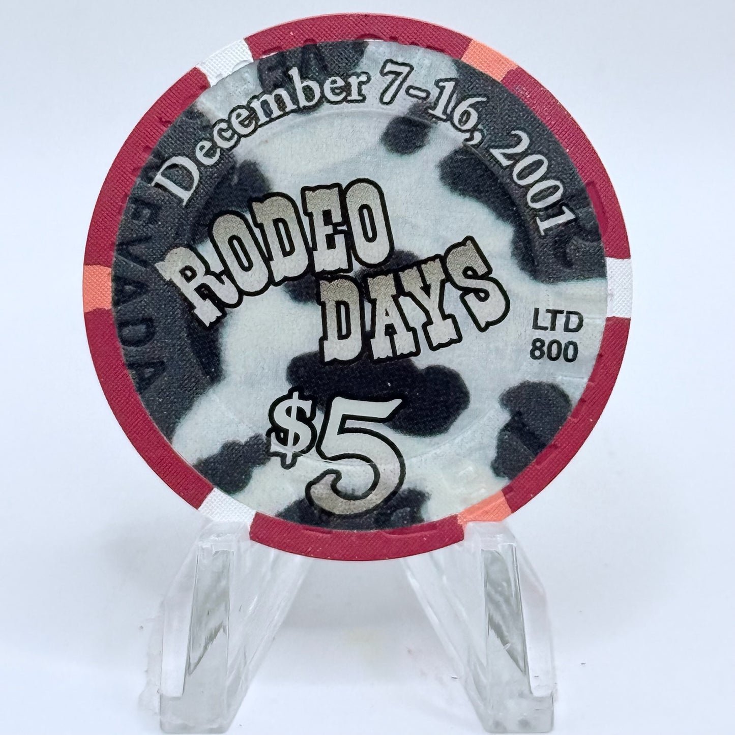 Riviera Las Vegas Nevada 2001 'Rodeo Days- Cow Chip' LE $5 Casino Chip V9647