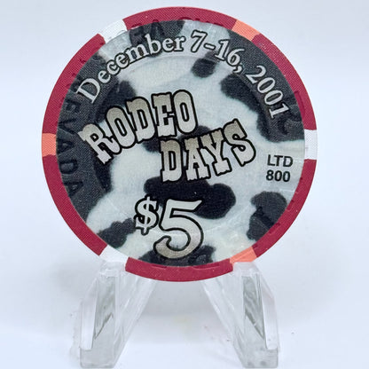 Riviera Las Vegas Nevada 2001 'Rodeo Days- Cow Chip' LE $5 Casino Chip V9647