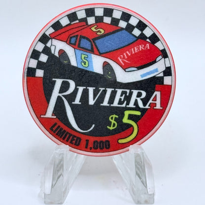 Riviera Las Vegas Nevada 1999 'Riviera Racing Team' LE $5 Casino Chip V3331