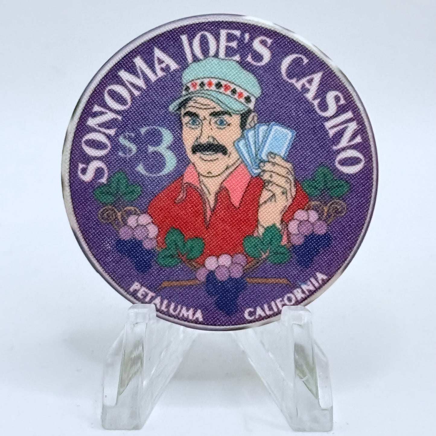 Sonoma Joe's Casino Petaluma California 1995 LE $3 Casino Chip