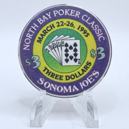 Sonoma Joe's Casino Petaluma California 1995 LE $3 Casino Chip