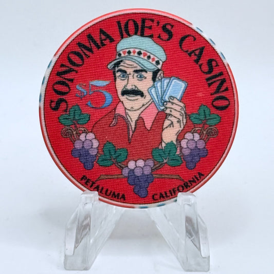 Sonoma Joe's Casino Petaluma California 1995 'Labor Day Tournament' LE $5 Casino Chip