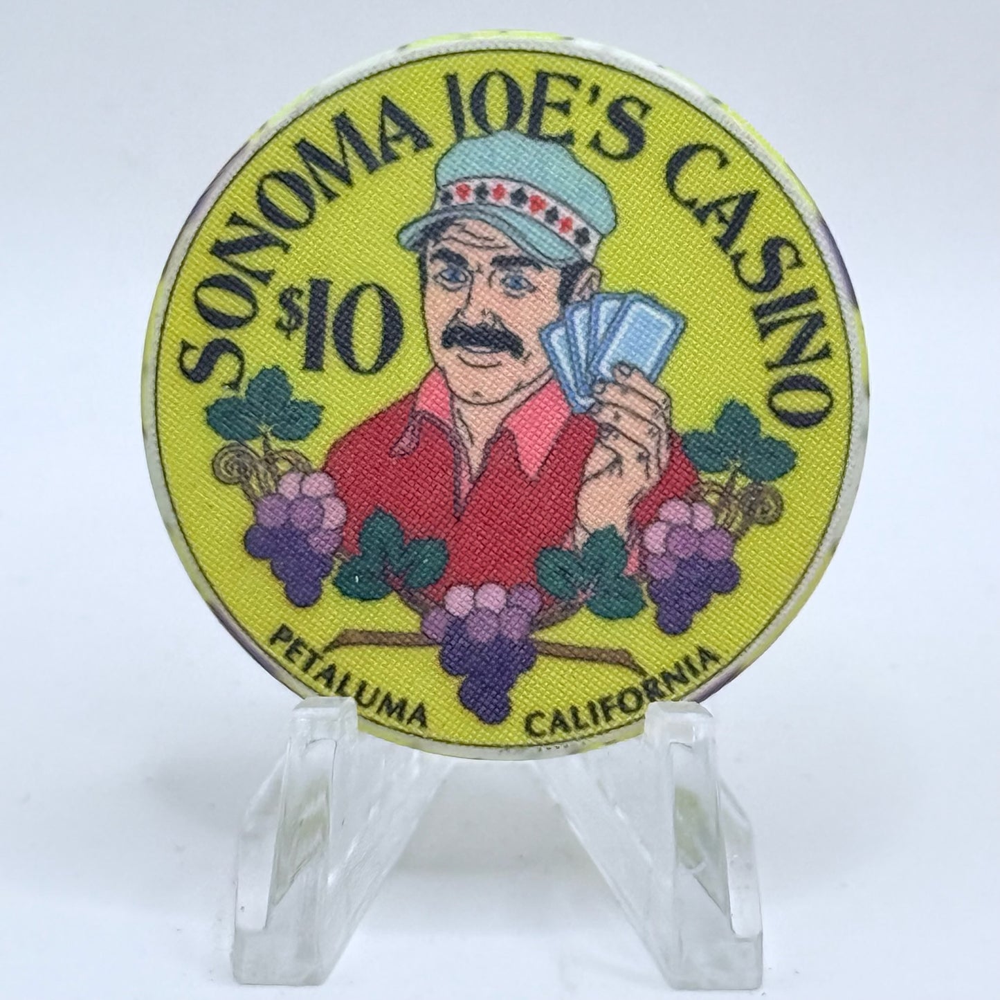Sonoma Joe's Casino Petaluma California 1995 LE $10 Casino Chip