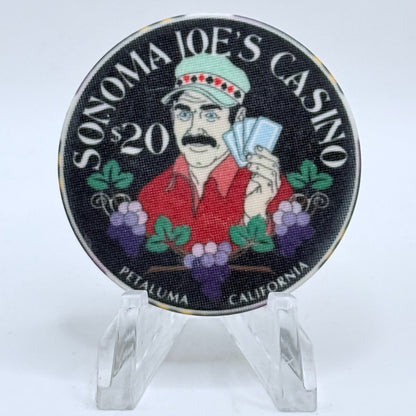 Sonoma Joe's Casino Petaluma California $20 Casino Chip