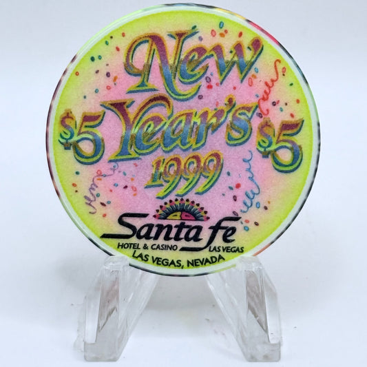 Santa Fe Las Vegas Nevada 1999 'New Year's' LE $5 Casino Chip V3385