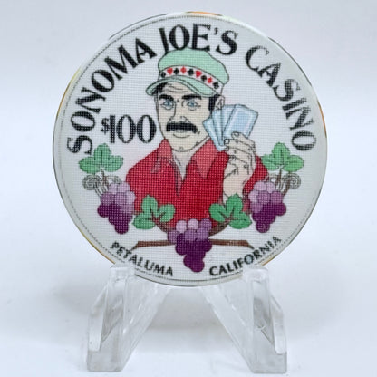 Sonoma Joe's Casino Petaluma California $100 Casino Chip