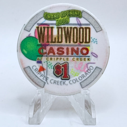 Wildwood Casino Cripple Creek Colorado 2008 'Grand Opening' LE $1 Casino Chip