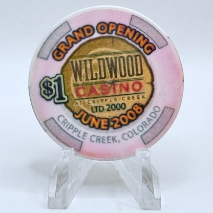 Wildwood Casino Cripple Creek Colorado 2008 'Grand Opening' LE $1 Casino Chip