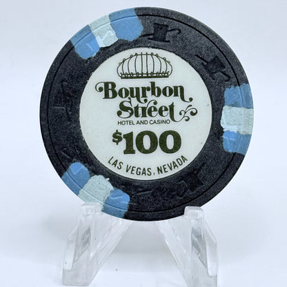 Bourbon Street Las Vegas Nevada 1985 $100 Casino Chip N2700