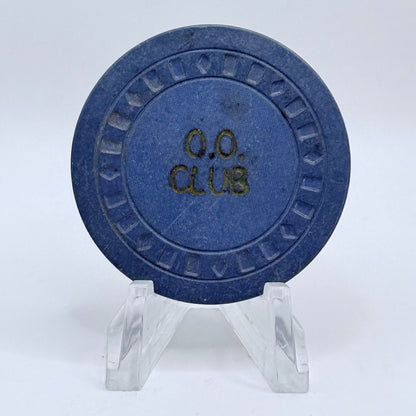 Double O Club Casino Las Vegas Nevada 1940's $1 Casino Chip E4368