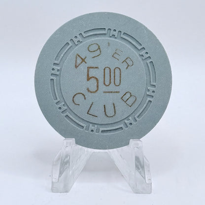 49'er Club Las Vegas Nevada 1950s $5 Casino Chip N8084