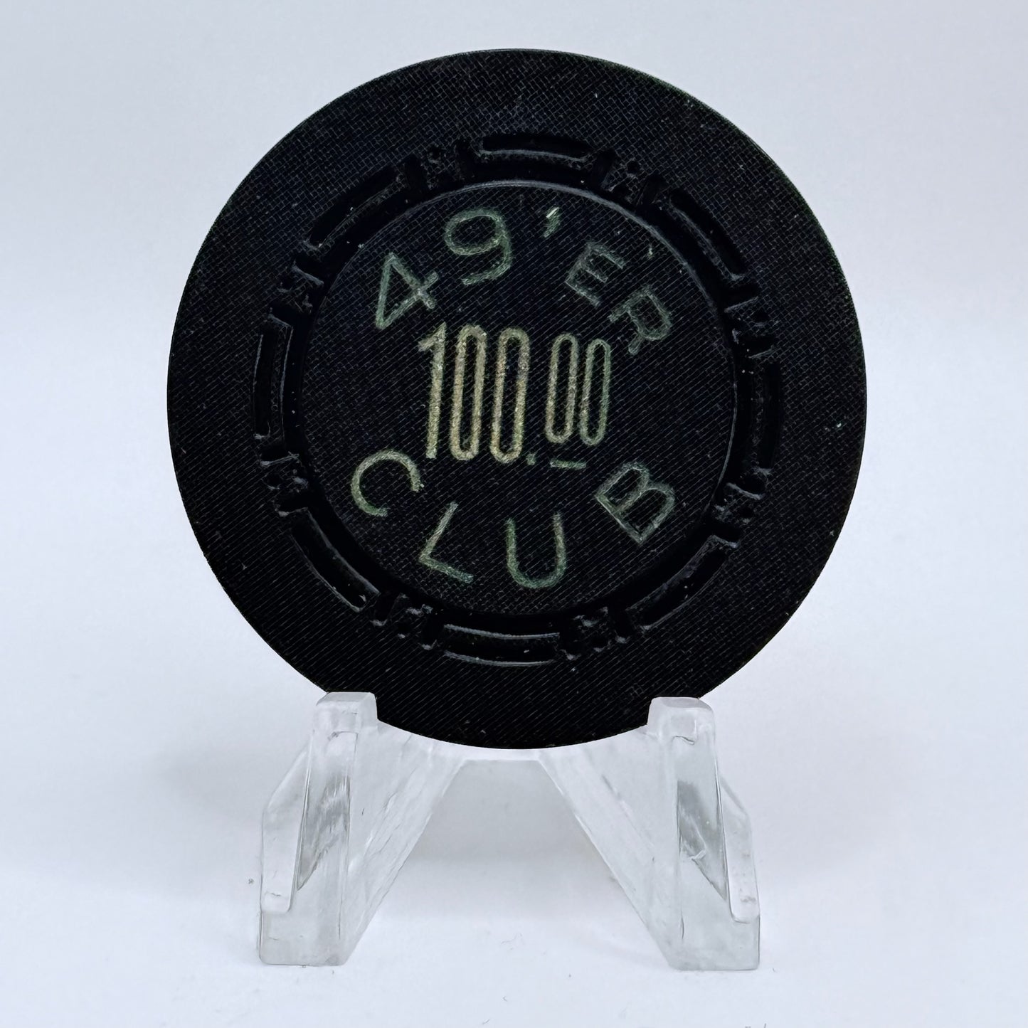 49'er Club Las Vegas Nevada 1951 $100 Casino Chip N4106