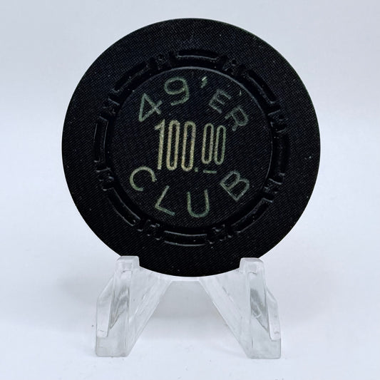 49'er Club Las Vegas Nevada 1951 $100 Casino Chip N4106