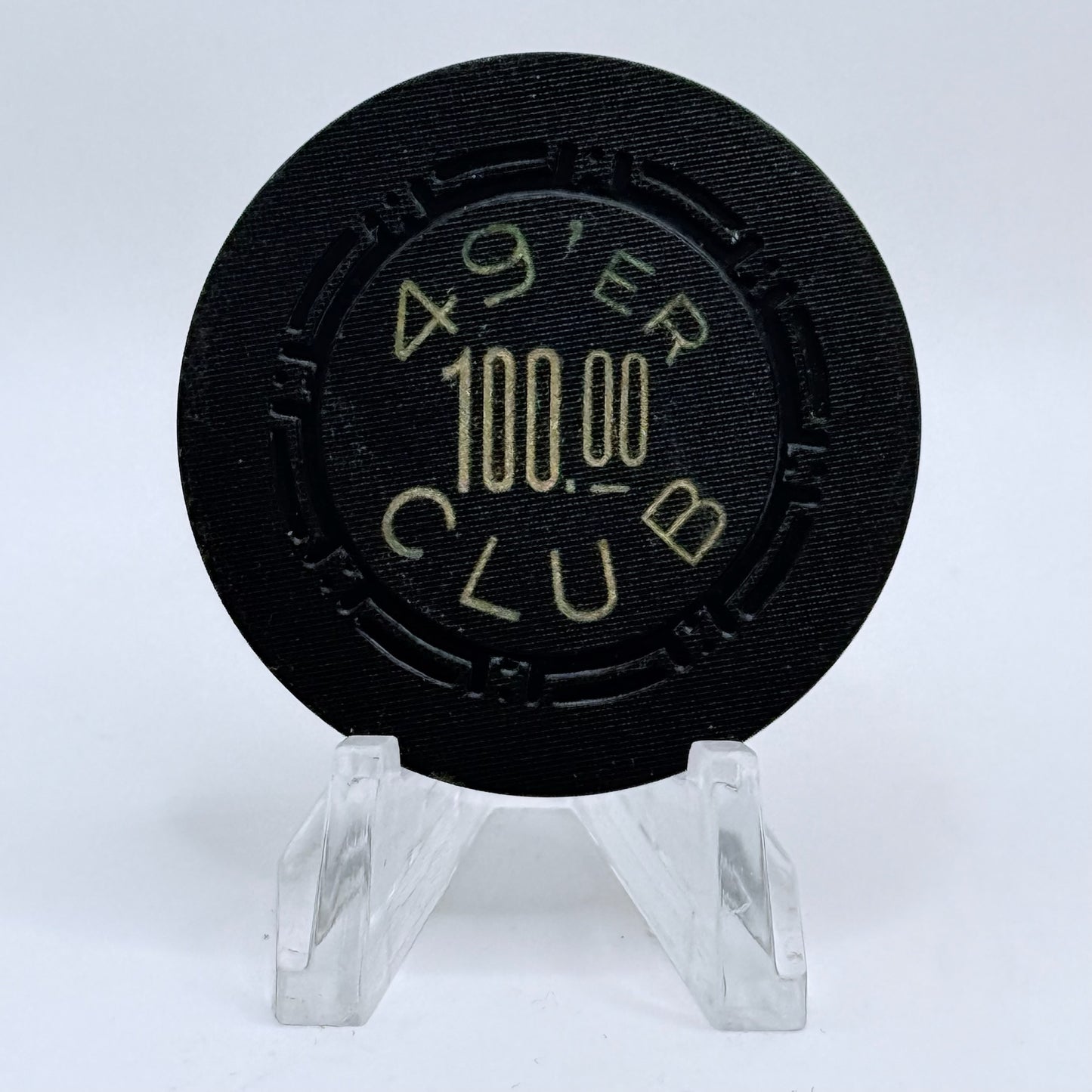 49'er Club Las Vegas Nevada 1951 $100 Casino Chip N4106