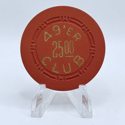 49'er Club Las Vegas Nevada 1951 $25 Casino Chip N1318