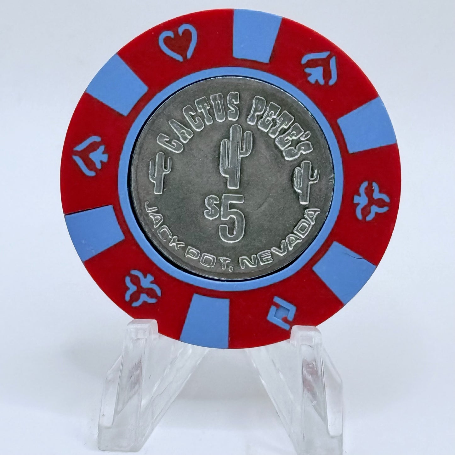 Cactus Pete's Resort Casino Jackpot Nevada 2005 $5 Casino Chip E6436