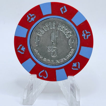 Cactus Pete's Resort Casino Jackpot Nevada 2005 $5 Casino Chip E6436