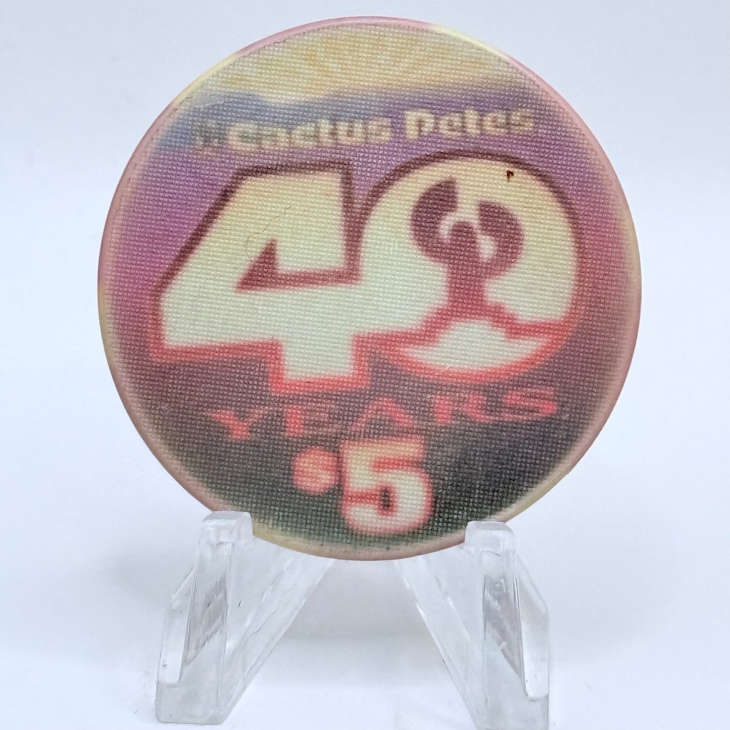 Cactus Pete's Resort Casino Jackpot Nevada 1996 '40 Years Of Excellence' LE $5 Casino Chip N8032