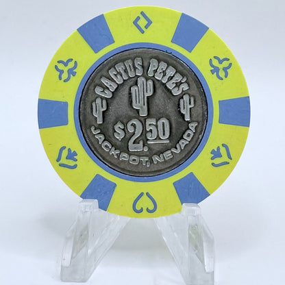 Cactus Pete's Resort Casino Jackpot Nevada 2005 $2.50 Casino Chip E6435
