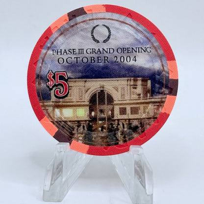 Caesars Palace Las Vegas Nevada 2004 'Phase III Grand Opening' LE $5 Casino Chip E4064