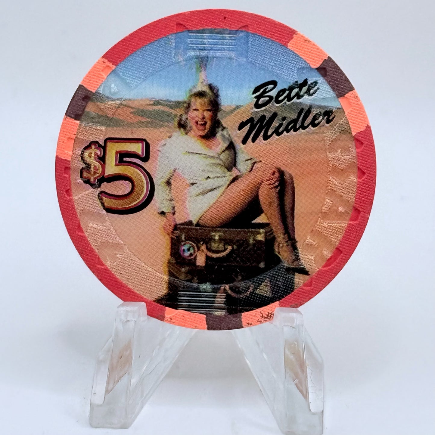 Caesars Palace Las Vegas Nevada 2008 'Bette Midler' LE $5 Casino Chip E7815