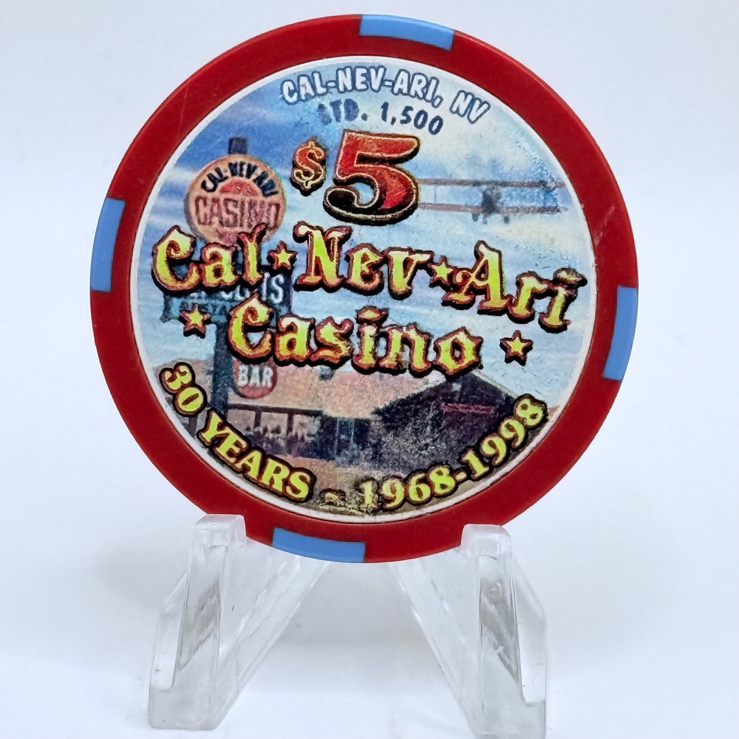 Cal-Nev-Ari Casino 1998 '30 Years' LE $5 Casino Chip V2235