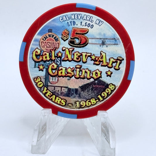 Cal-Nev-Ari Casino 1998 '30 Years' LE $5 Casino Chip V2235
