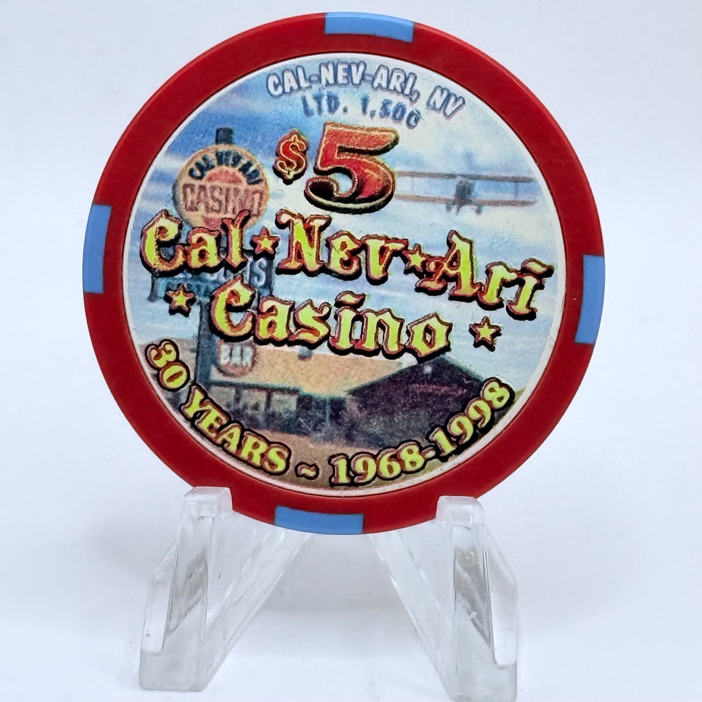 Cal-Nev-Ari Casino 1998 '30 Years' LE $5 Casino Chip V2235
