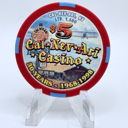 Cal-Nev-Ari Casino 1998 '30 Years' LE $5 Casino Chip V2235