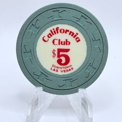 California Club Las Vegas Nevada 1963 LE $5 Casino Chip N1409