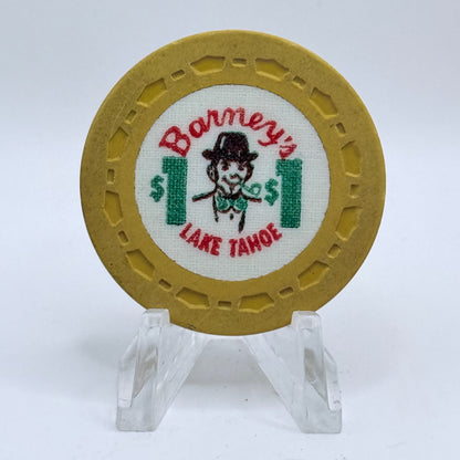 Barney's Casino Lake Tahoe Nevada $1 Chip 1963 V2067