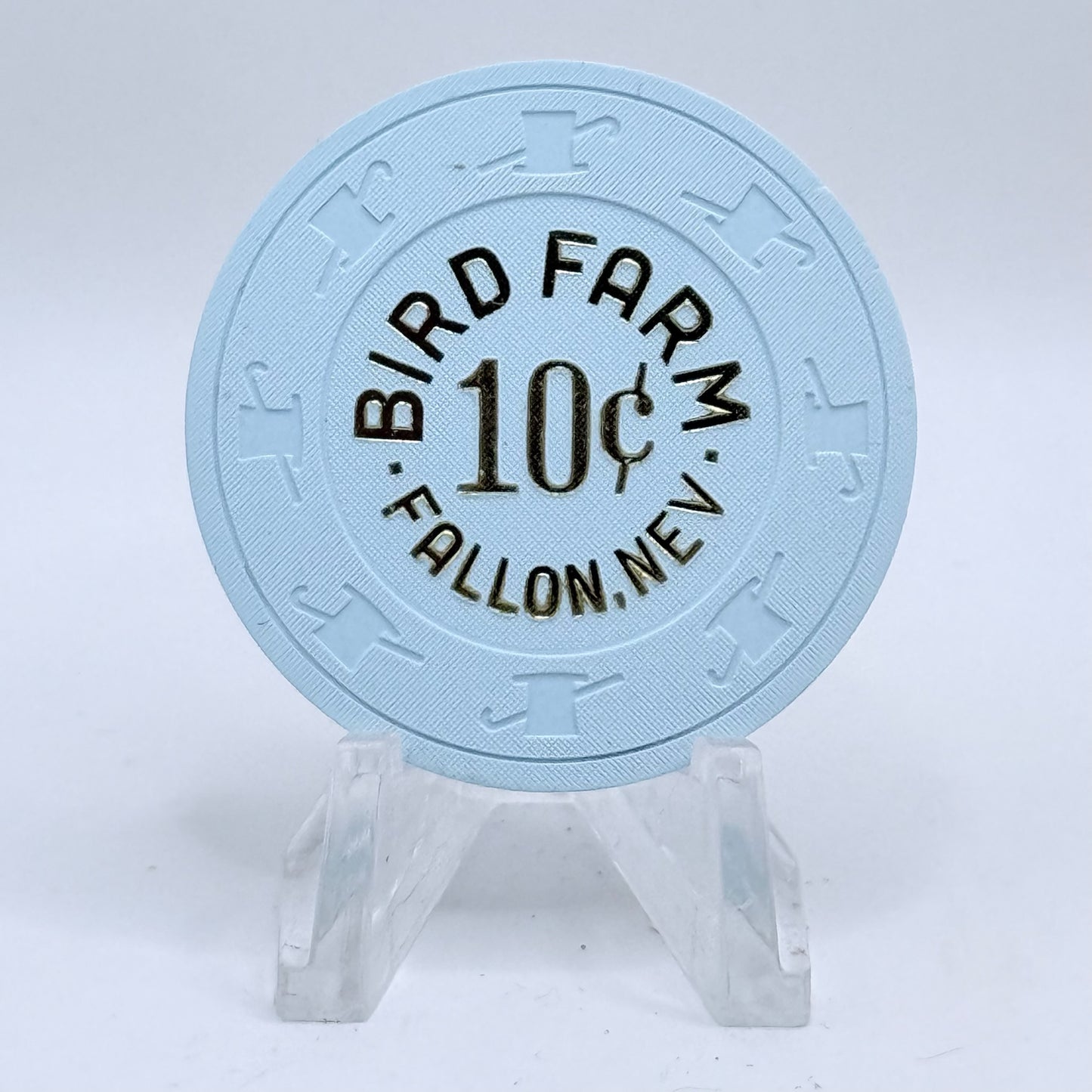 Bird Farm Casino Fallon Nevada 1995 $.10 Casino Chip N1117