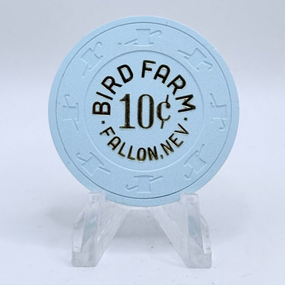 Bird Farm Casino Fallon Nevada 1995 $.10 Casino Chip N1117