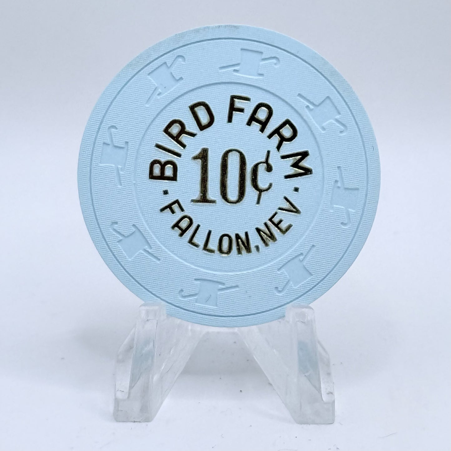 Bird Farm Casino Fallon Nevada 1995 $.10 Casino Chip N1117