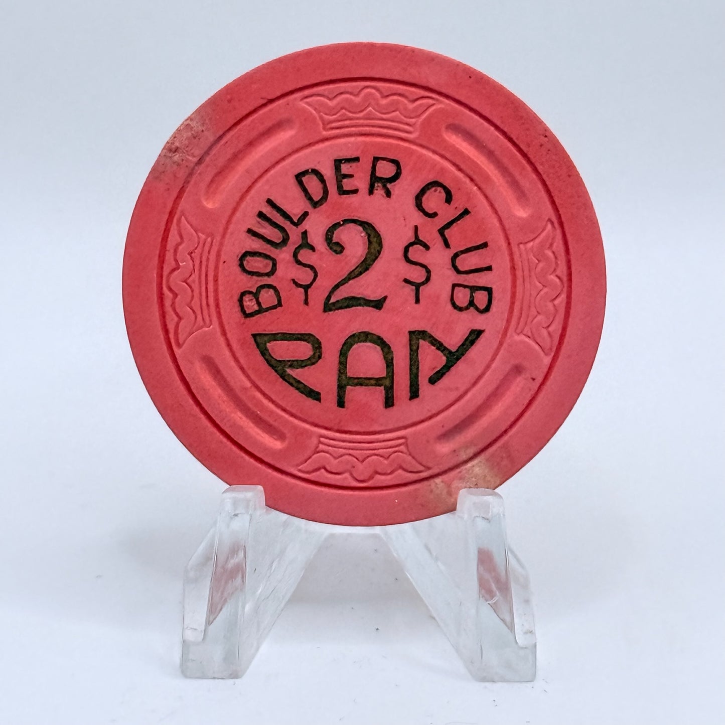 Boulder Club Casino Las Vegas Nevada 1955 $2 PAN Casino Chip N5102