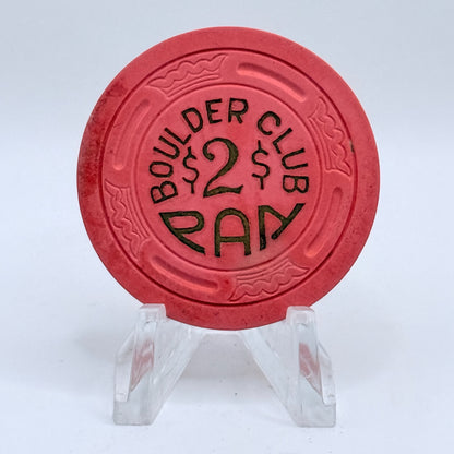 Boulder Club Casino Las Vegas Nevada 1955 $2 PAN Casino Chip N5102