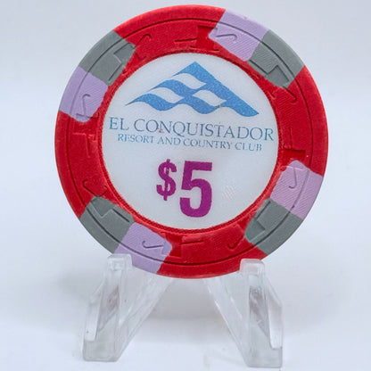 El Conquistador Fajardo Puerto Rico Series 4 $5 Casino Chip