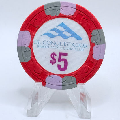 El Conquistador Fajardo Puerto Rico Series 4 $5 Casino Chip