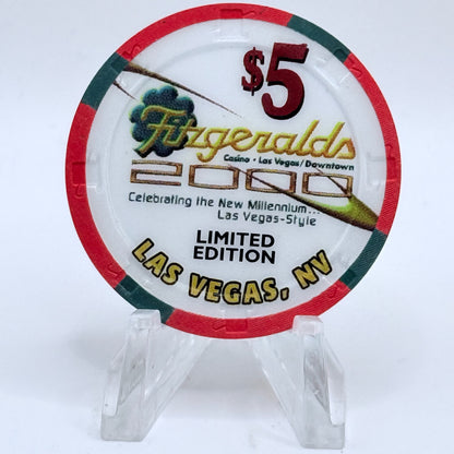 Fitzgeralds (Fitz) Las Vegas Nevada 1999 LE $5 Casino Chip E0455