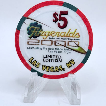Fitzgeralds (Fitz) Las Vegas Nevada 1999 LE $5 Casino Chip E0455