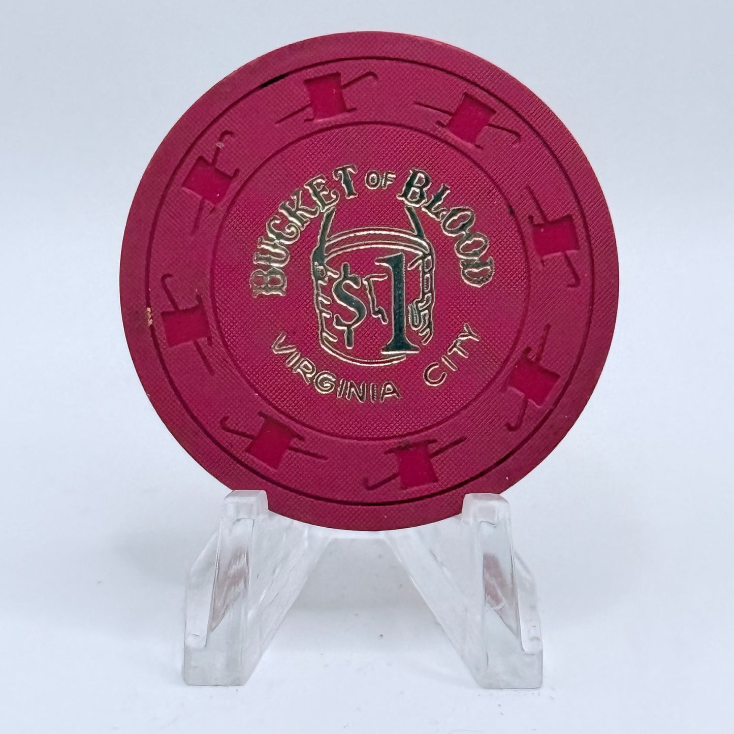 Bucket of Blood Casino Virginia City Nevada 1962 $1 Casino Chip N4970