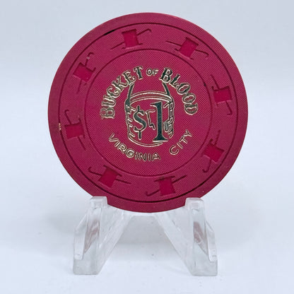 Bucket of Blood Casino Virginia City Nevada 1962 $1 Casino Chip N4970
