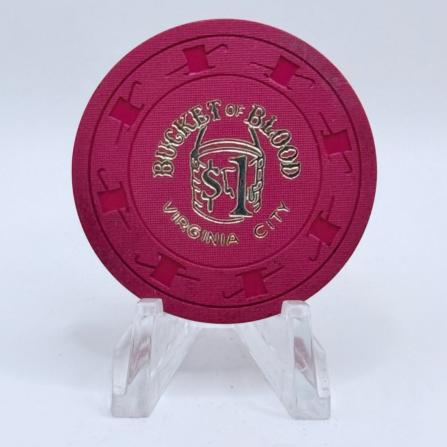 Bucket of Blood Casino Virginia City Nevada 1962 $1 Casino Chip N4970