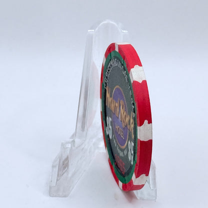 Hard Rock -  Las Vegas Nevada 1995 'Christmas' LE $5 Casino Chip N8486