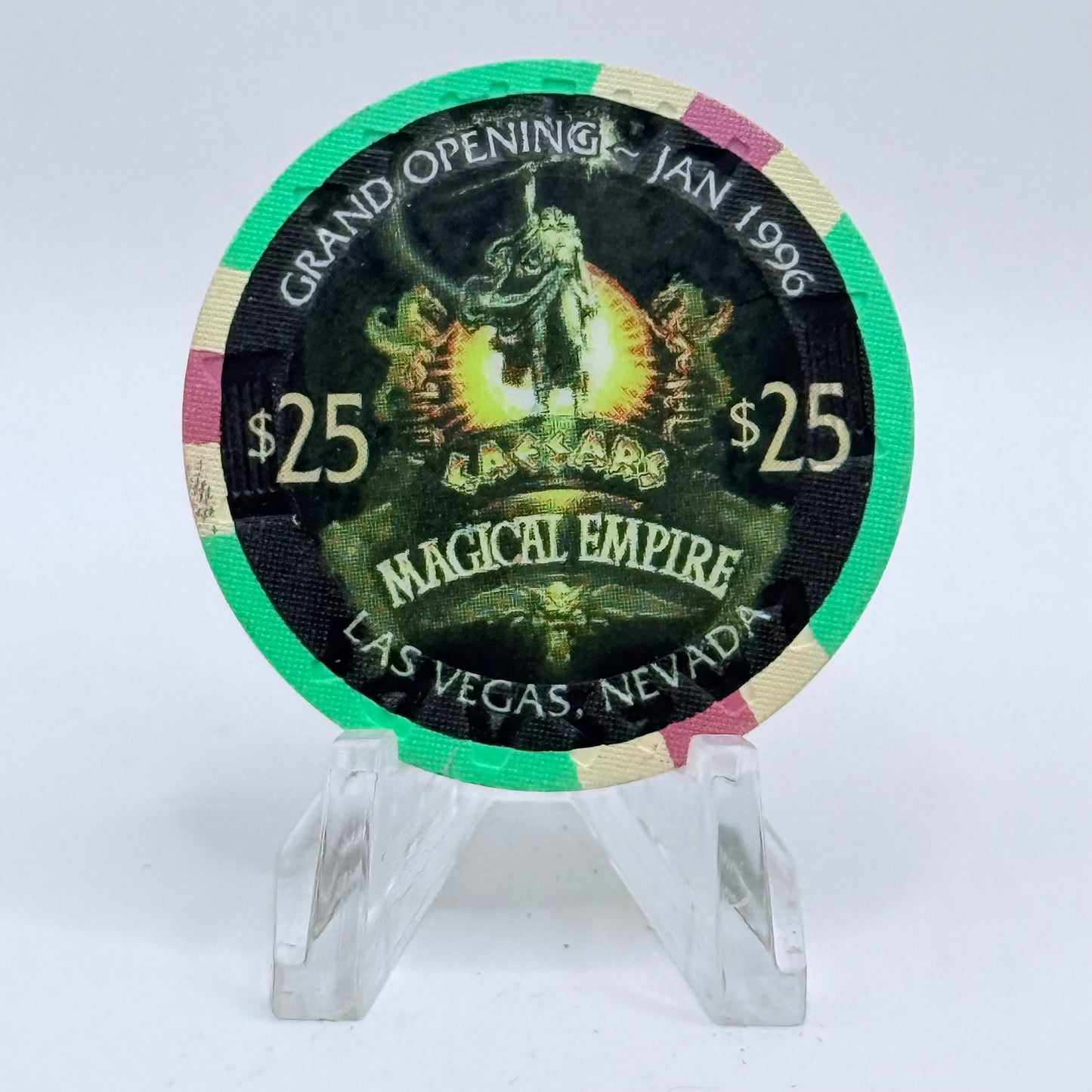 Caesars Palace Casino Las Vegas Nevada 1996 "Magical Empire Grand Opening" $25 Chip N8040