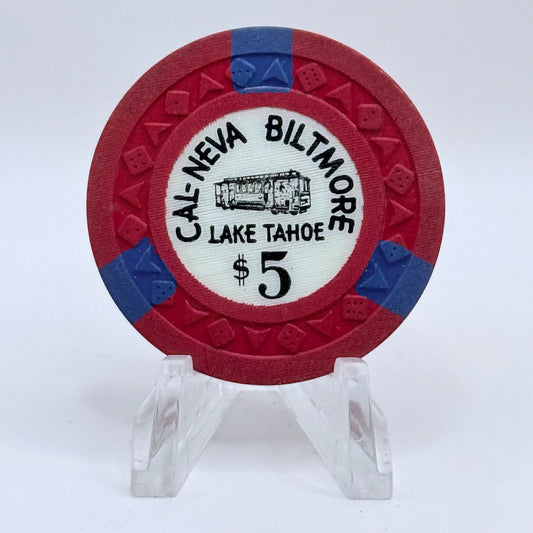 Cal-Neva Biltmore Casino Lake Tahoe Nevada 1953 $5 Casino Chip N7431