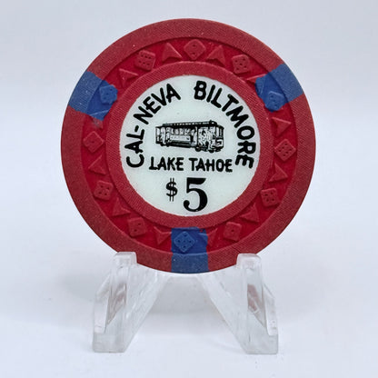 Cal-Neva Biltmore Casino Lake Tahoe Nevada 1953 $5 Casino Chip N7431