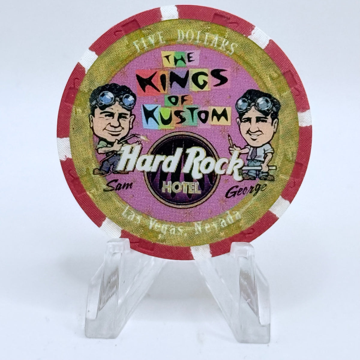 Hard Rock - Las Vegas Nevada 1997 'The Emperor - Kings of Kustom' Series 1 LE $5 Casino Chip N9846